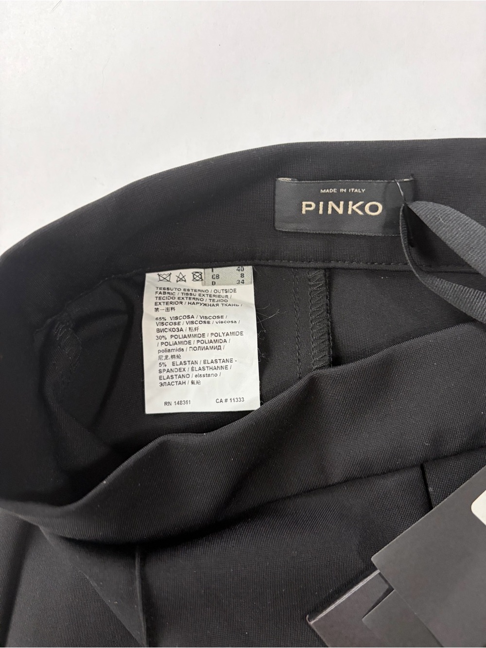 Pinko Mandarino Pantalone Black Scuba Pants-size 4 - Picture 11 of 14